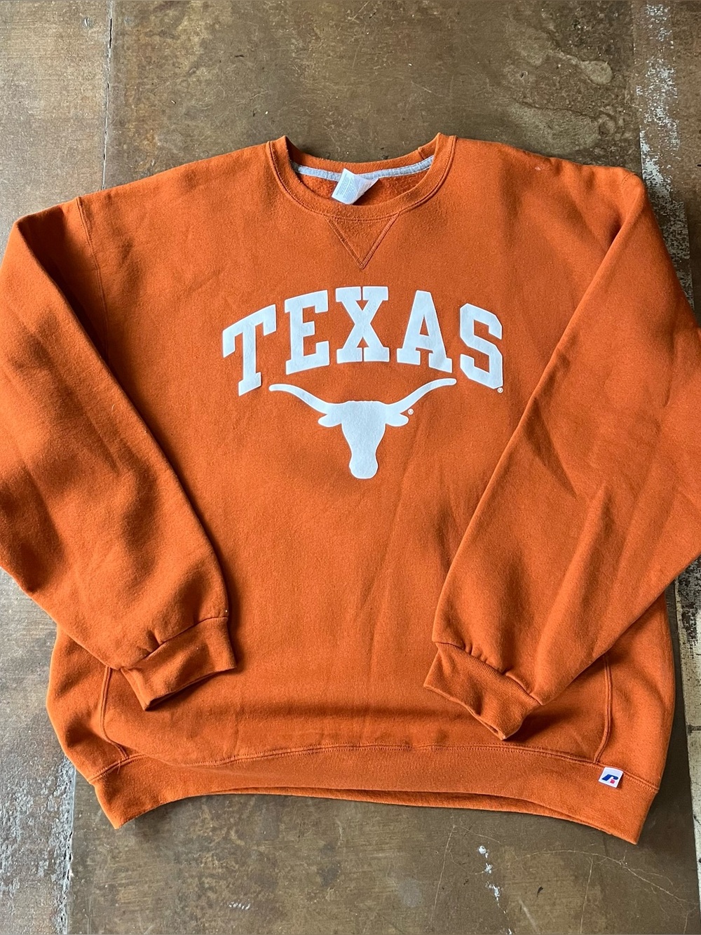 Russell Athletics Texas Longhorns Orange Fleece Unisex Crewneck Sweatshirt 2XL